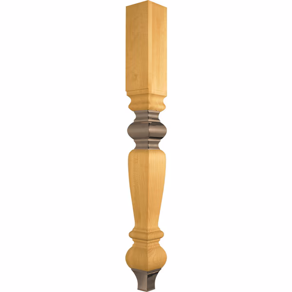 34 1/2 x 3 1/2 Electra Fusion Leg in Cherry with Brushed Aluminum